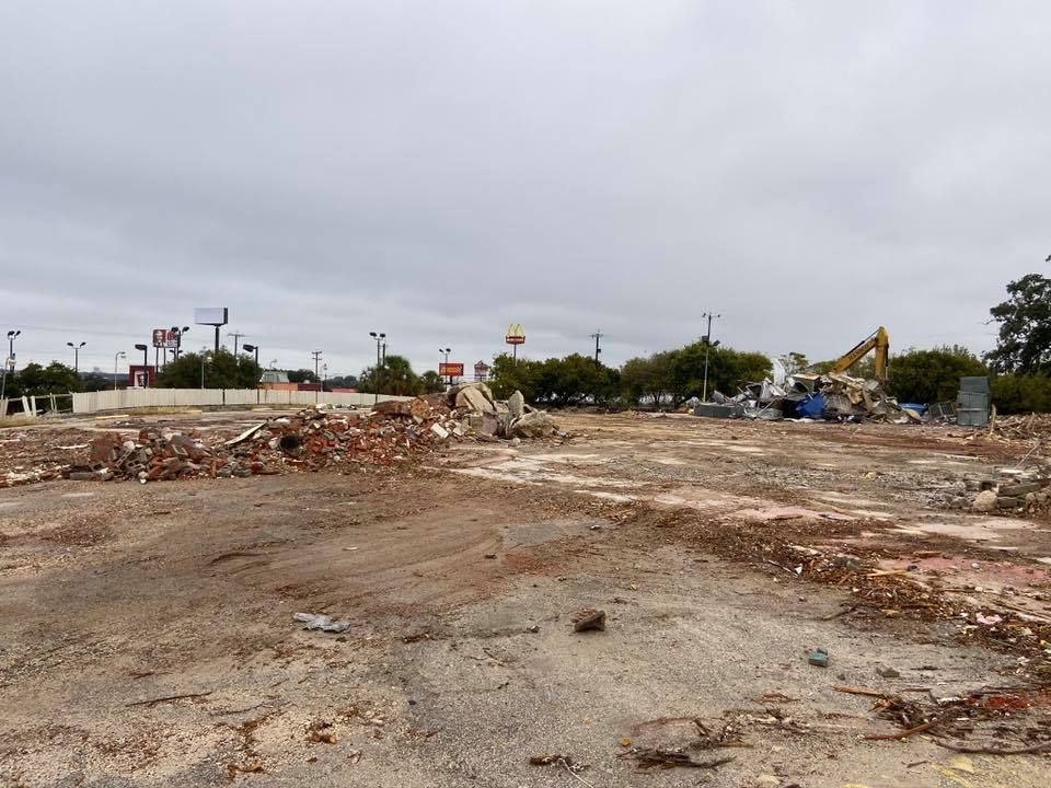 Cleared demolition site after a teardown